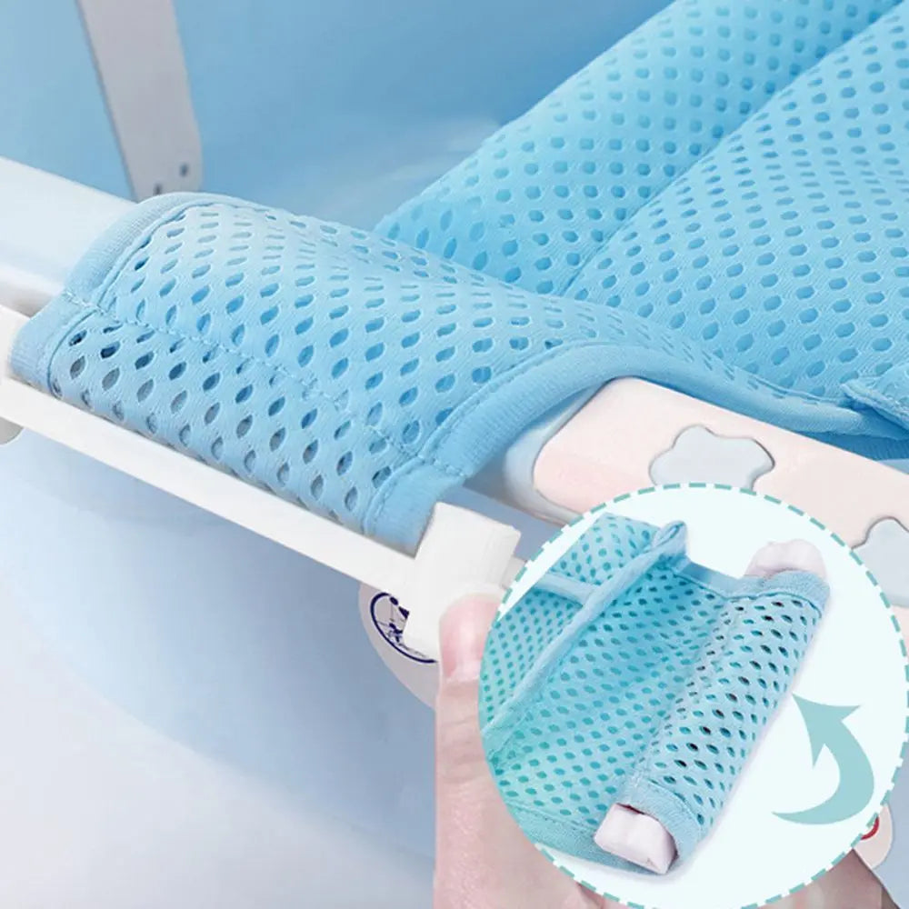 For Infant Security Anti-Slip Bath Bracket Shower Support Mat Bathtub Set Pad Baby Bath Mesh Cushion Newborn Shower Cradle