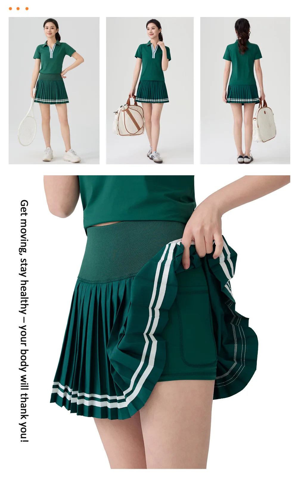 Women's High Waisted Tennis Skirt with Shorts 2-in-1 Quick Dry Yoga Skort Ladies Athletic Gym Running Skirt Summer Activewear