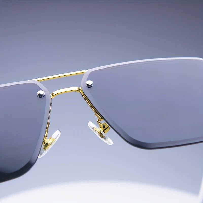 Fashion Rimless Sunglasses Men Women Populare Frameless Sun Glasses Male Female Classic Small Square Summer Traveling Shades