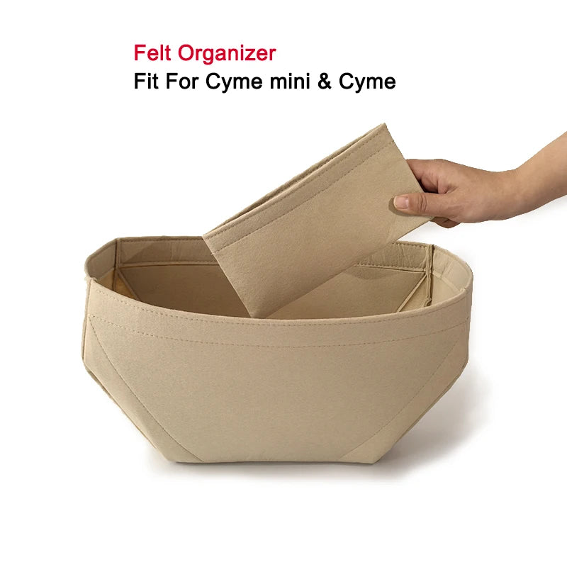 Inner Liner Purse Fit For Cyme Mini Tote , Insert Organizer For Cyme Tote Bag ,Lining Storage Pouch And Organization