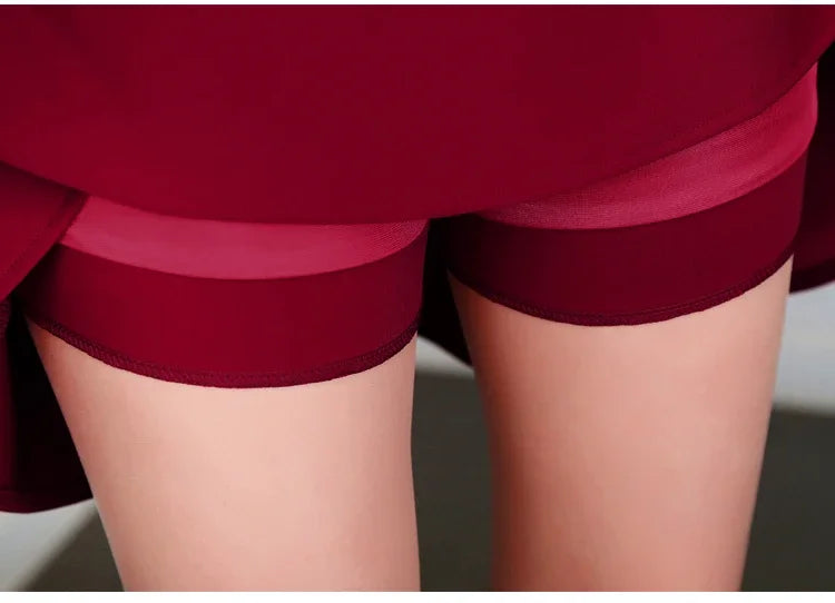 Black Skirts Woman Fashion 2024 Summer Elastic High Waist A-Line Knit Mini Short Red Umbrella Skirt Summer Women's Clothing