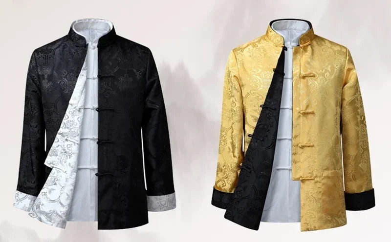 Chinese Style Men's Shirts Kung Fu Coats China New Year Tang Suit Traditional Clothing For Men Jackets Hanfu Men Clothing