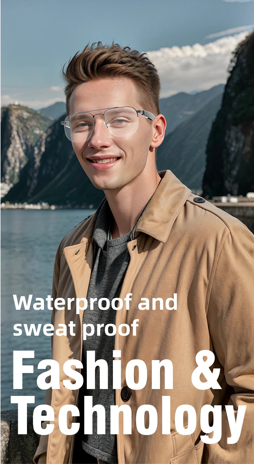 SG-15 Portable Outdoor Glasses Smart Music Sunglasses Earphones Wireless Bluetooth Headphone Hands-free Call Glasses For Driving