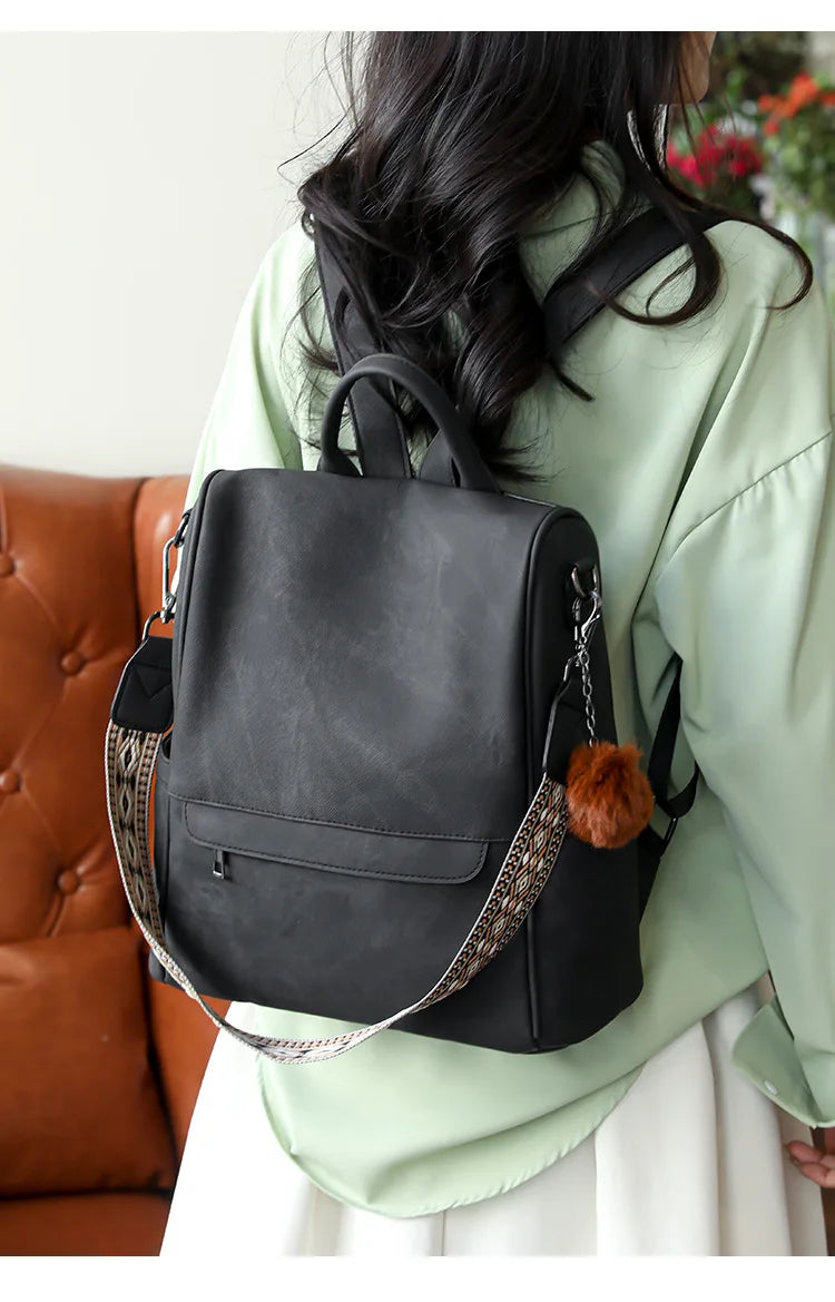 Womens Purse pu Leather Backpack Purse for Women Fashion Backpack Ladies Designer Ladies Shoulder Bags for Travel College Work