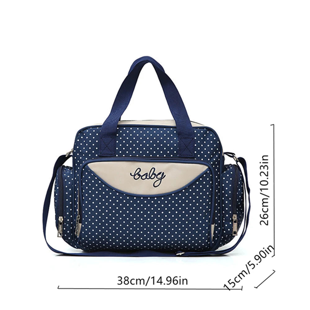 Fashionable Dot Lightweight One Shoulder Mommy Bag for Going Out Multi Functional, Large Capacity Handheld Diagonal Diaper Bag