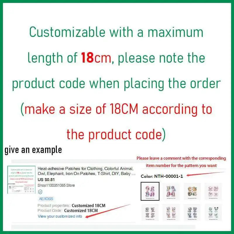 Beetle Dinosaur Rainbow Flower heat transfer iron on printing vinyl stickers T-shirt stickers DIY Toy doll clothing decoration