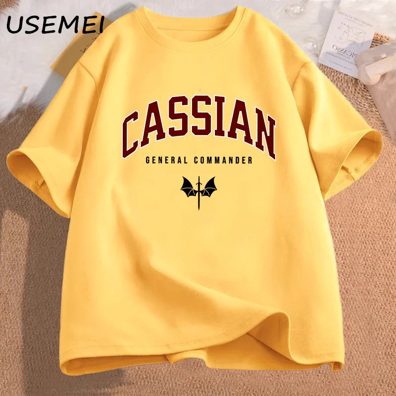 Cassian Illyrian Acotar T-shirt Sarah J Maas Merch Tshirt Casual Cotton Rhysand Azriel Velaris Crescent City Aesthetic Clothing