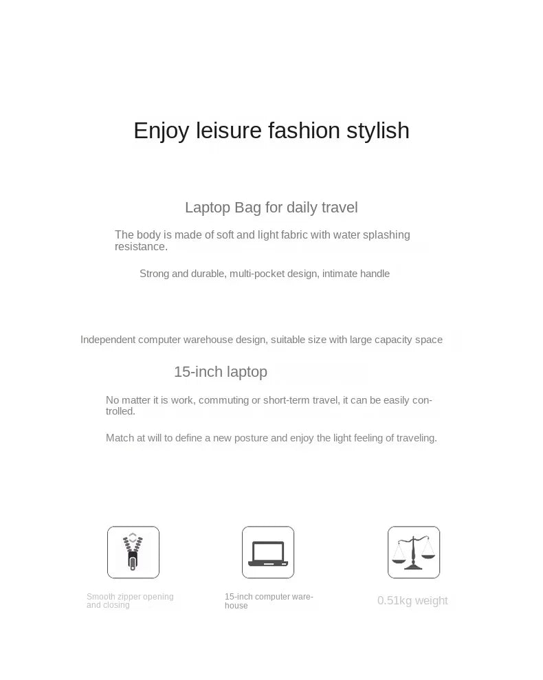 GOLF Women's Business Bags Briefcases Laptop 15 Inch Bag Commuter Handbag Lady Casual College Shoulder Bags for Women Trend 2024