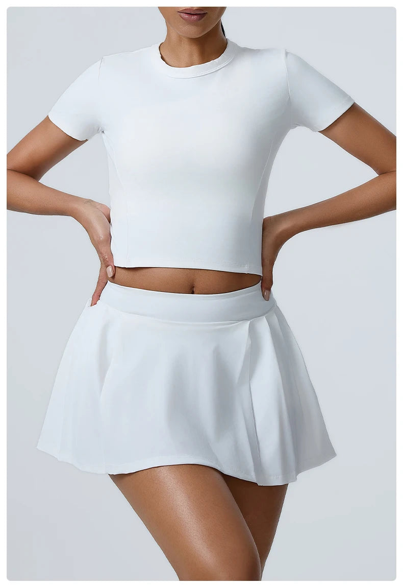 Women Shorts Sports Skirt High Waist Golf Tennis Skirts Gym Fitness Training Running Yoga Skirt Athletic Workout Outdoors Skort