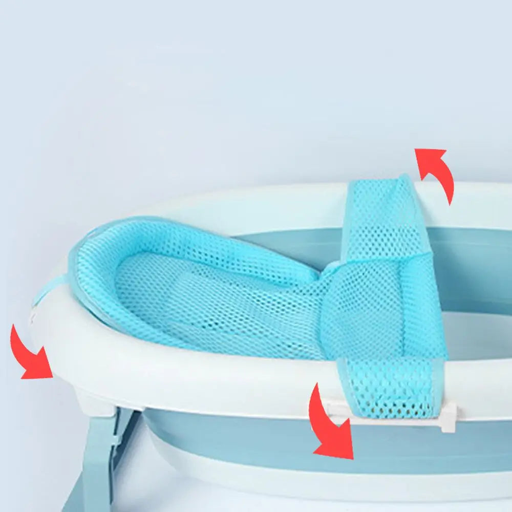 For Infant Security Anti-Slip Bath Bracket Shower Support Mat Bathtub Set Pad Baby Bath Mesh Cushion Newborn Shower Cradle