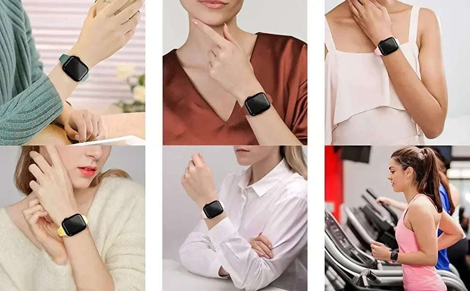 Thin Silicone Strap For Apple Watch 40mm 44mm 45mm 41mm 38mm 42mm Solid Color Strap Bracelet For IWatch Series 1 2 3 4 5 6 SE 7