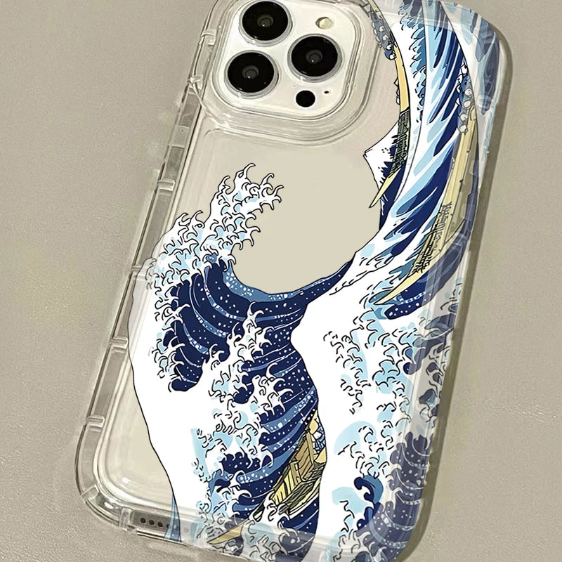 Fashion Great Blue Wave Phone Case For Xiaomi POCO X6 Pro 12T 13T 14 13 12 Pro 10 11 Lite 5G NE  X5 X4 GT X3 NFC F3 F4 F5 F6 M5S