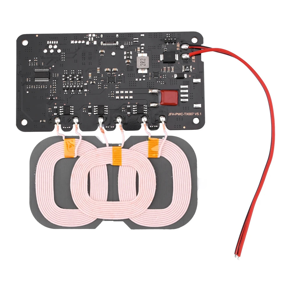 Wireless Car Charger 3 Coil Motherboard pcba 15W Fast Charging high-Power Wireless Charger Transmitter Module 12V-24V Input