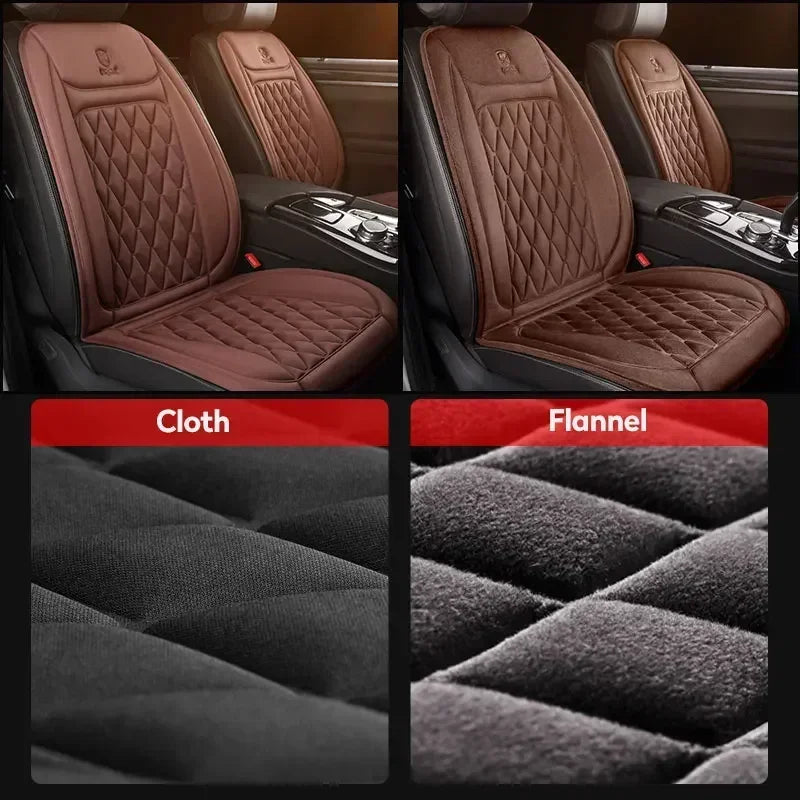 12-24v Heated Car Seat Cover 30' Fast Car Seat Heater Cloth/Flannel Warmed Heated Car Seat Protector 25W Heating Cover