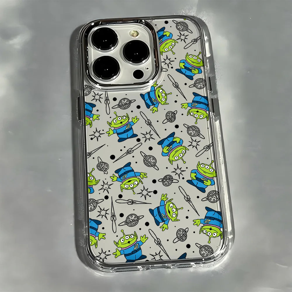 Cartoon Toy Story Woody Alien Phone Case For iPhone 17 16 15 14 13 12 11 mini Pro Max X XR XSMAX Air Plus Transparent Soft Cover