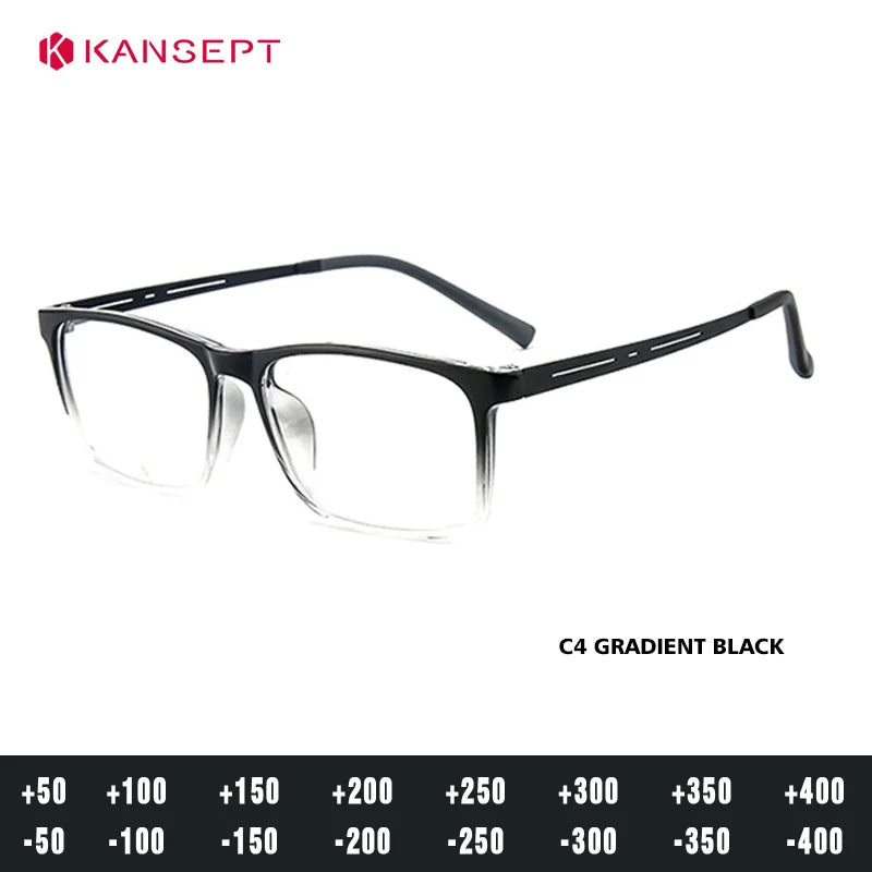 KANSEPT Square Man Glasses Myopia Big Face Glasses for Women Blue Light Lenses to Read Lunette De Lecture Femme Eyeglass Frames
