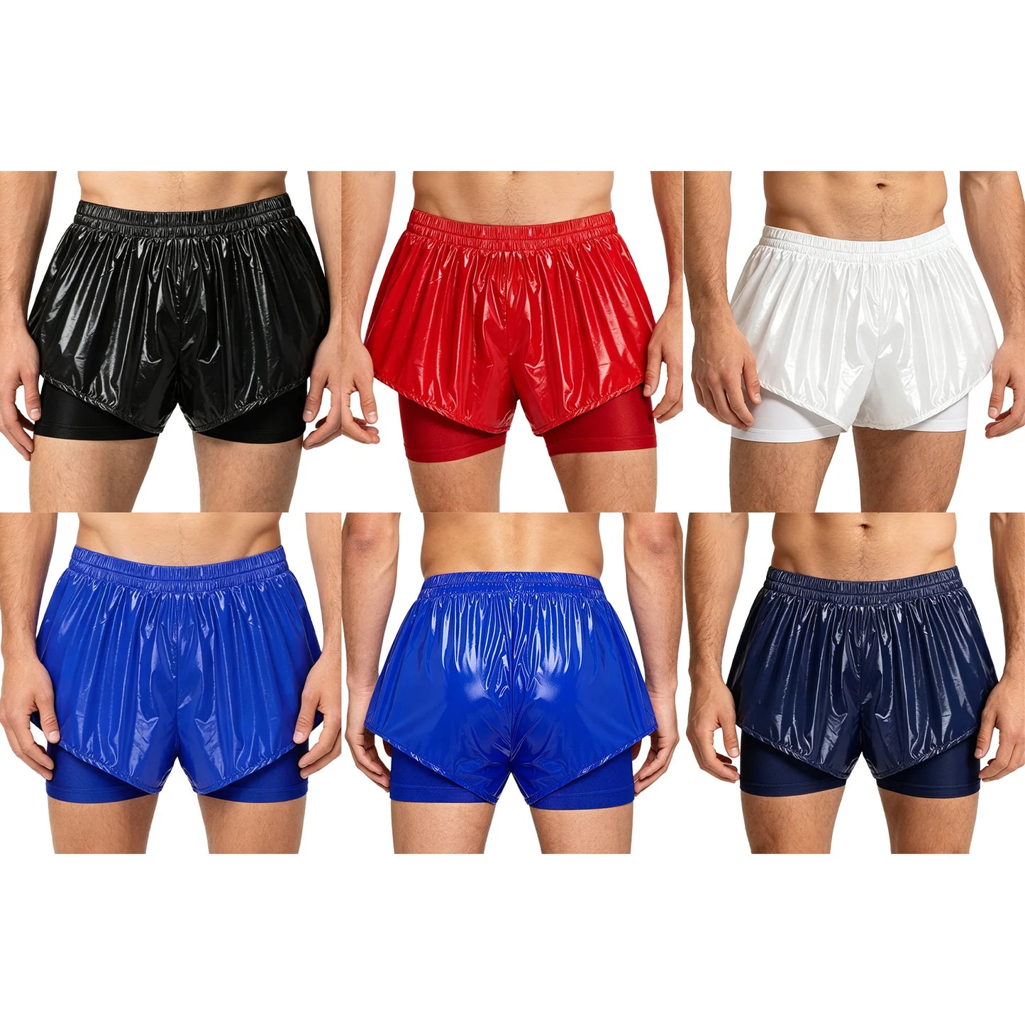 Men Leak-proof Diaper Cover Shorts Mesh Liner Waterproof Double Layer Shorts Swimming Suit Nursing Special Needs Reusable Briefs