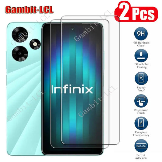 2PCS 9H HD Original Tempered Glass For Infinix Hot 30 6.78" InfinixHot30 Hot30 X6831 Screen Protection Protector Cover Film