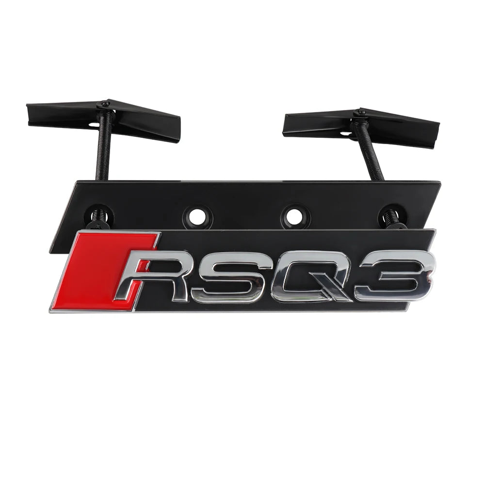 Car Styling Front Grille Emblem Decoration Sticker Auto Modification Accessories For Audi SQ3 SQ4 SQ5 SQ6 SQ7 SQ8 RSQ3 RSQ5 RSQ7