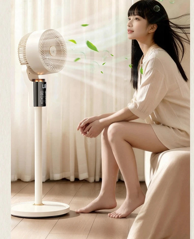 Electric fan floor fan silent household large wind desktop small air circulation refrigeration air conditioner