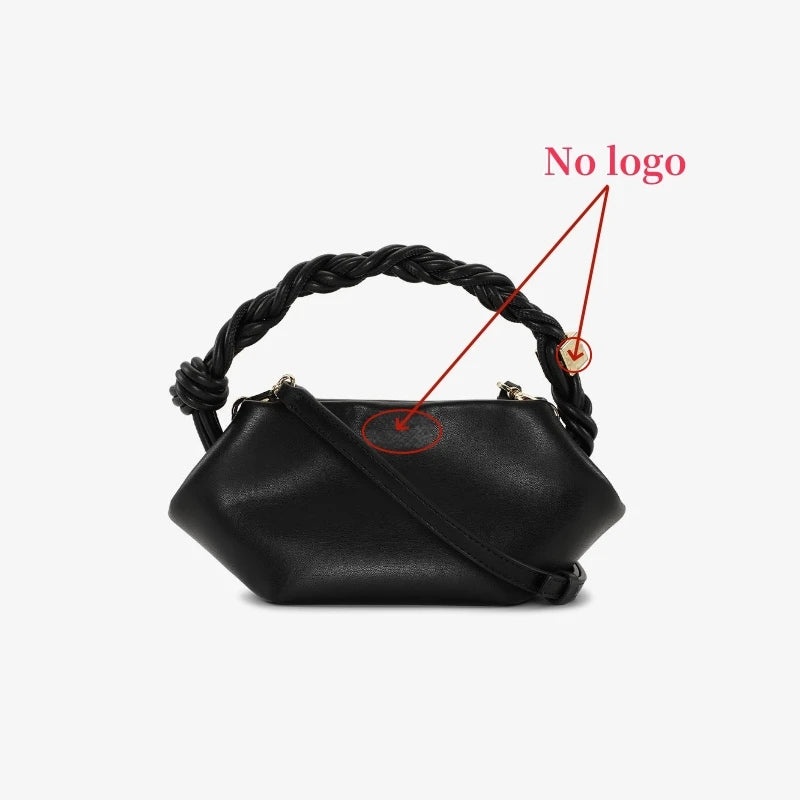 New Luxury Designer Mini Handbag, Spacious Knotted Crossbody Bag For Women, Solid Color and Crocodile Pattern Shoulder Bag