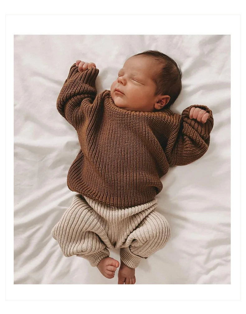 0-6Yrs Baby Boys Girls Knit Sweater Clothes 2025 New Toddler Infant Newborn Knitwear Soft Spring Long Sleeve Baby Pullover Tops