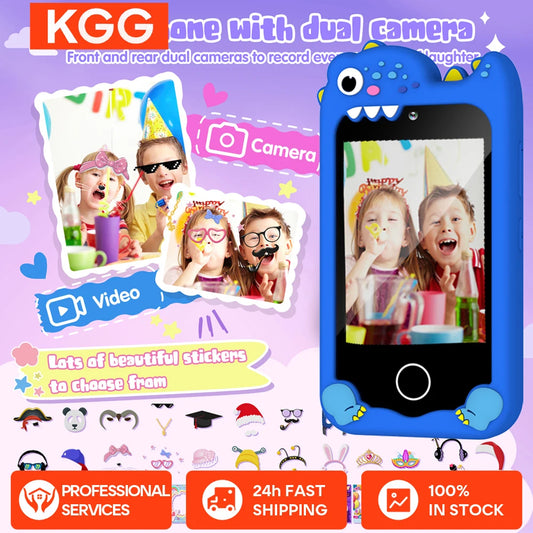 Kids Toy Phone 8GB Video Music Player 28 Games 20 Stories Mini Toy Phone Dual Camera Learning Educational Toys Children Gifts