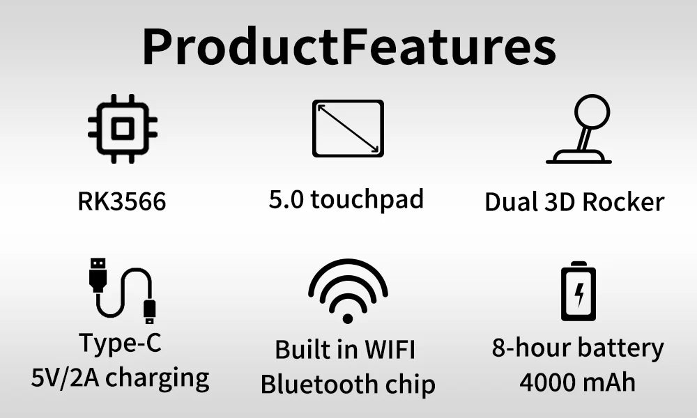 POWKIDDY RGB10 MAX3 Retro Handheld Game Console RK3566 5 Inch 1280*720 Ips Screen Open-Source Retro Gaming Children's Gifts