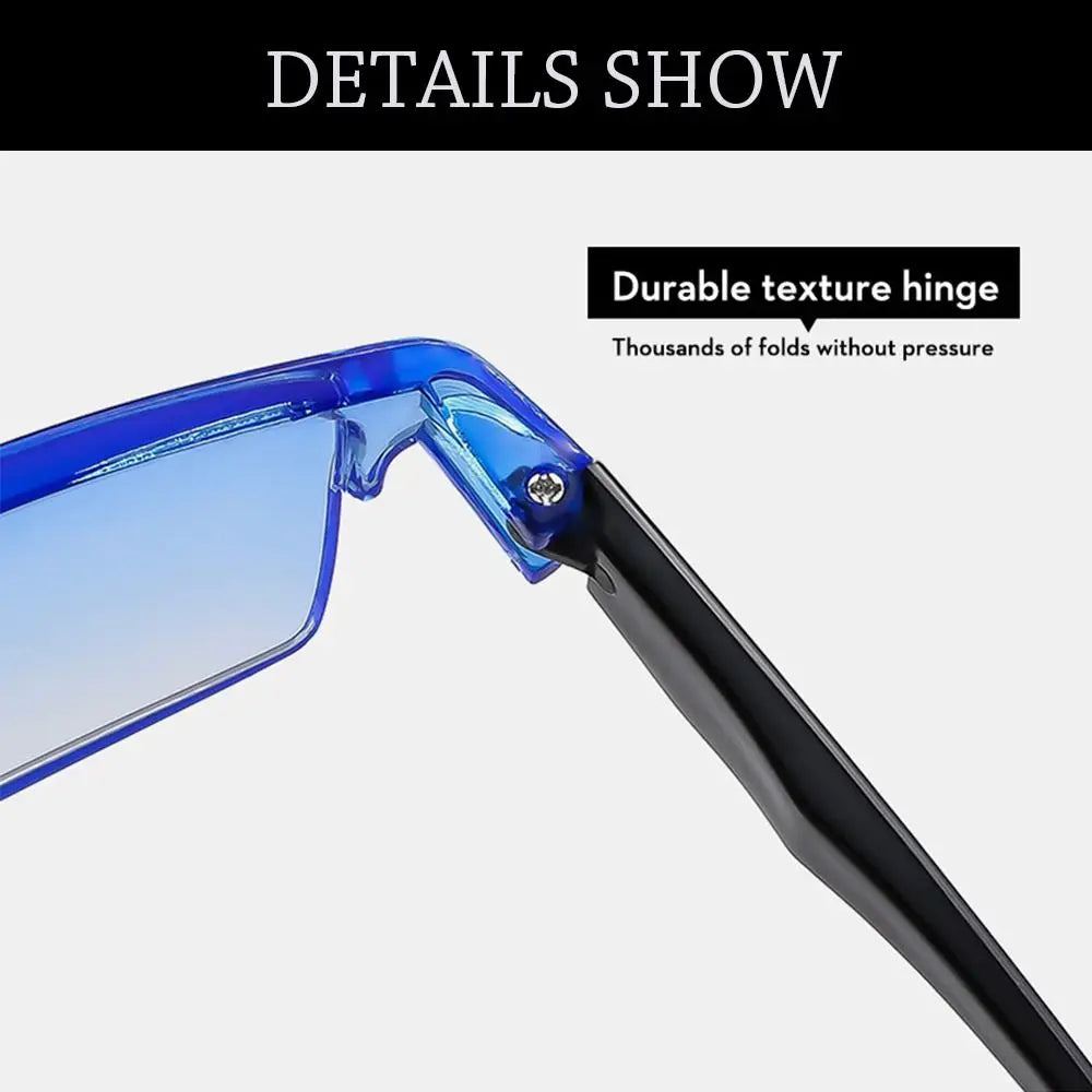 Ultralight Anti Blue Ray Reading Glasses Smart Automatic Zoom Reading Glasses Autofocus Power Half-Rim Near Far Computer Glasses