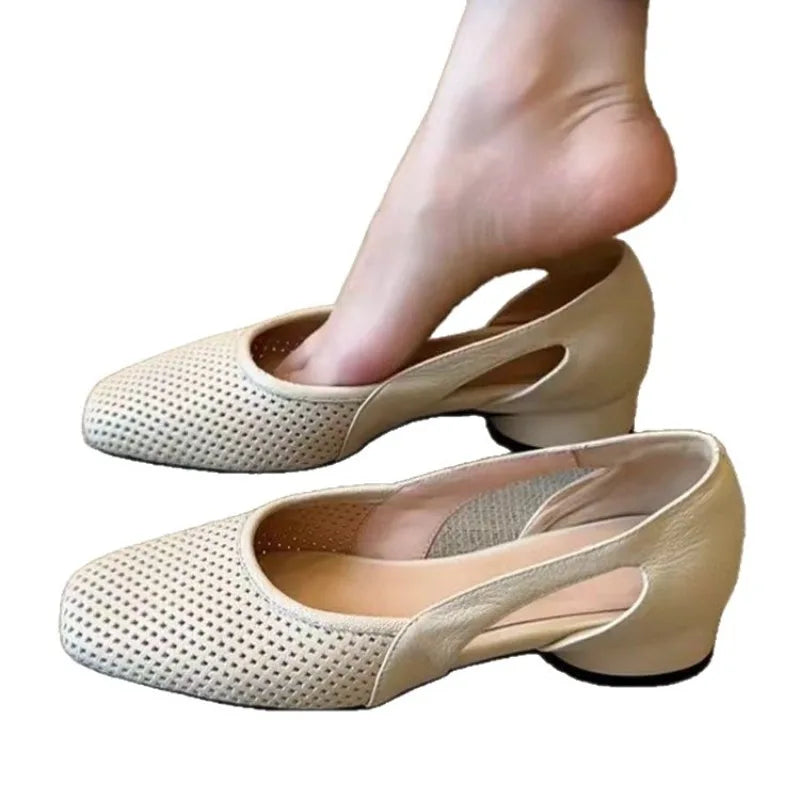 Ladies Shoes 2025 Fashion Shallow Women's High Heels New Slip-on Casual Hot Sale Soft Bottom Best Seller Flat Low Heels Zapatos