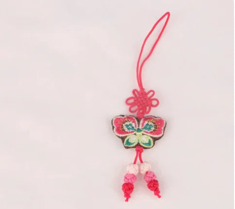 10 Pcs Y2K Bag Charms - Cute Embroidered Butterfly, Fish & Flower Pendants for Keychain, Phone Case Lanyard, Purse Accessory