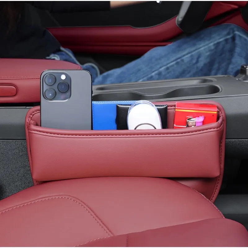 For Mazda BT50 BT-50 MX-5 RF Car Seat Gap Storage Box Key Card Phone Reserved Charging Cable Hole Sundries Organizer Accessories