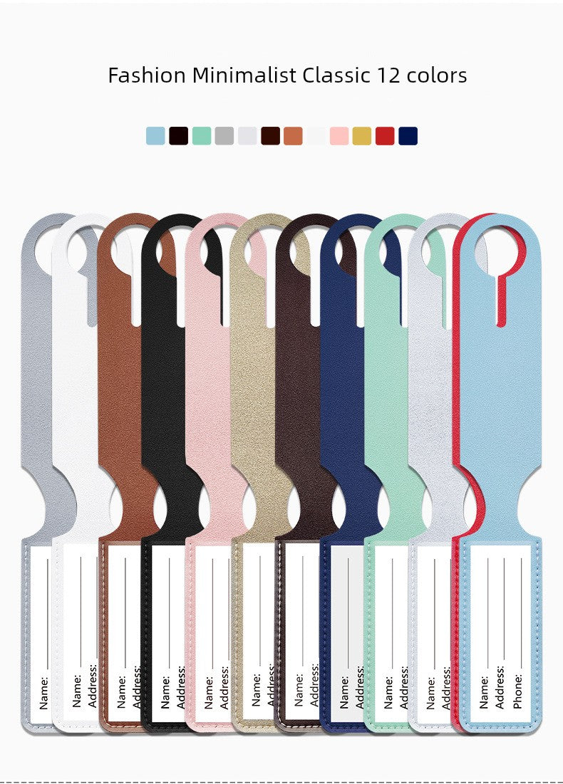 All-in-One Thickened Pu Luggage Tag Bags Anti-Lost Consignment Listing Signboard Travel Tag Printed Custom Logo