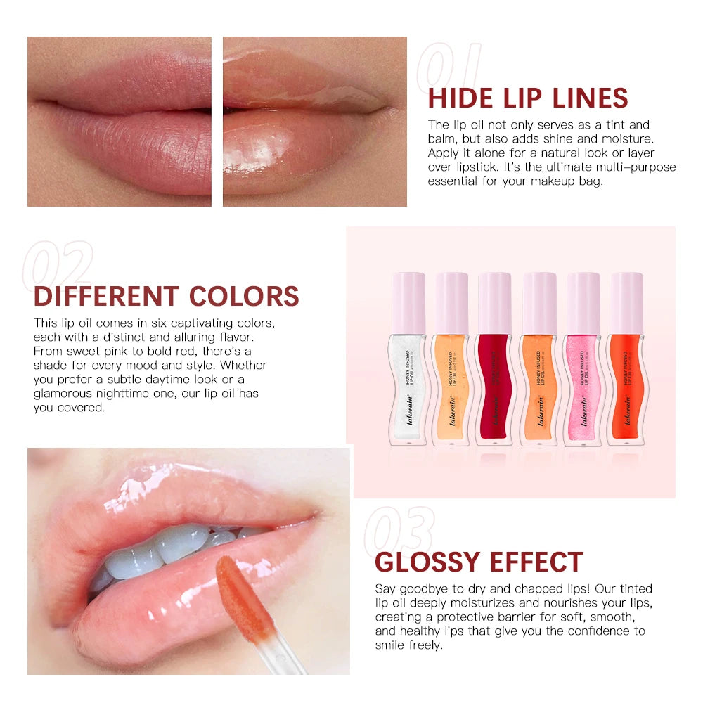 Moisturizing Lip Gloss Oil Nourishes Hydrates Glossy Lips Care Lipstick Plumping Exfoliating Pink Plumping Gloss Oil Makeup