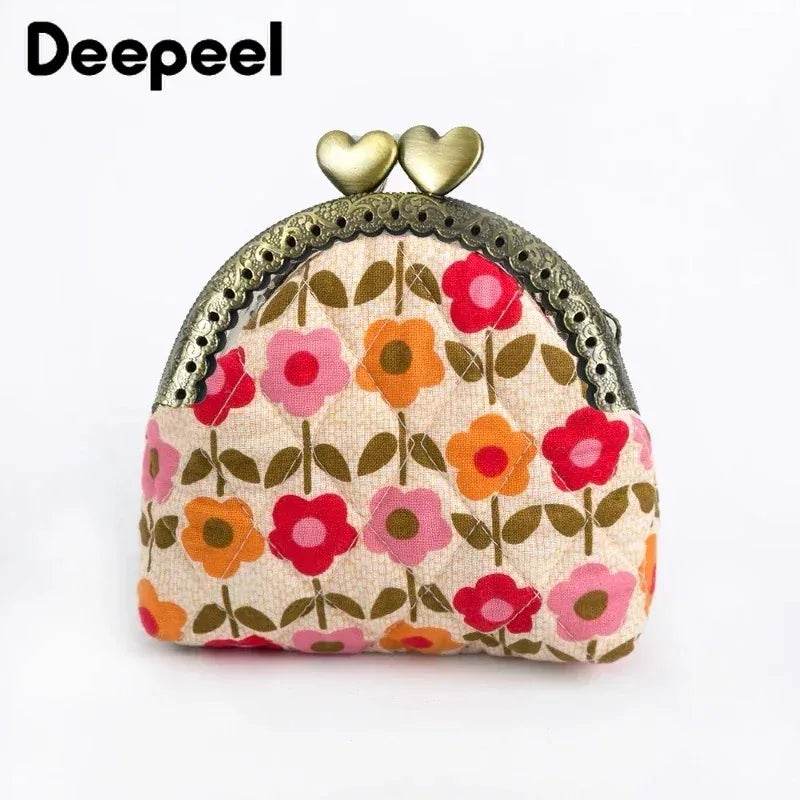 1/2/5/10Pcs 8.5cm Embossed Metal Bags Handle Purse Frame Kiss Clasp for Coin Wallet DIY Handmade Sewing Brackets Bag Accessories