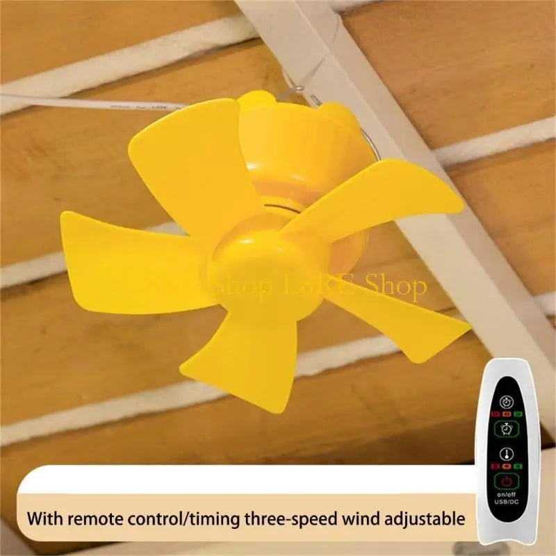 L8RE Portable USB Rechargeable Fan with Remote Control for Outdoor Use Ceiling Fan