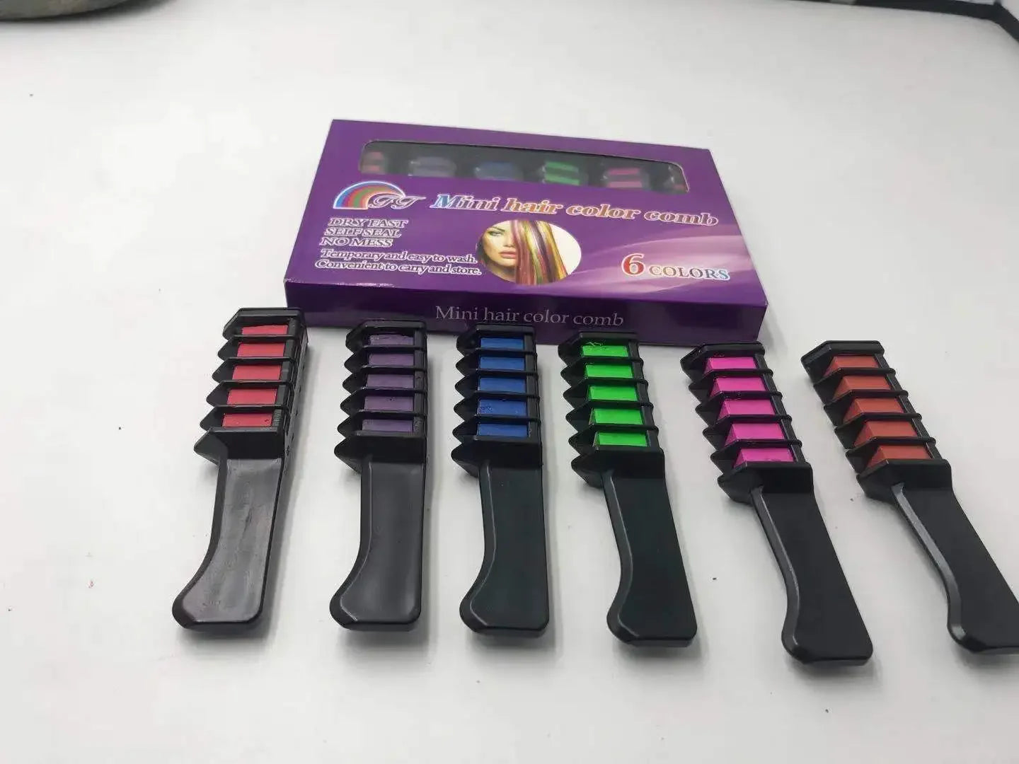 6/1pcs Hair Dye Comb Mascara Design Crayons For Hair Coloring Chalk Temporary Dye Pencil Mini Disposable Gifts Kids Hair Dyes