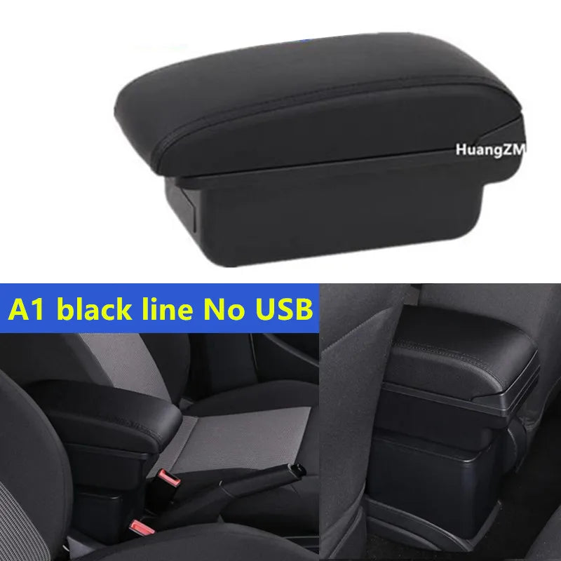 For Honda Jazz Armrest For Honda Fit Jazz 3 2014-2019 Car Armrest Box Car Storage Box Retrofit Accessorie Simple installation