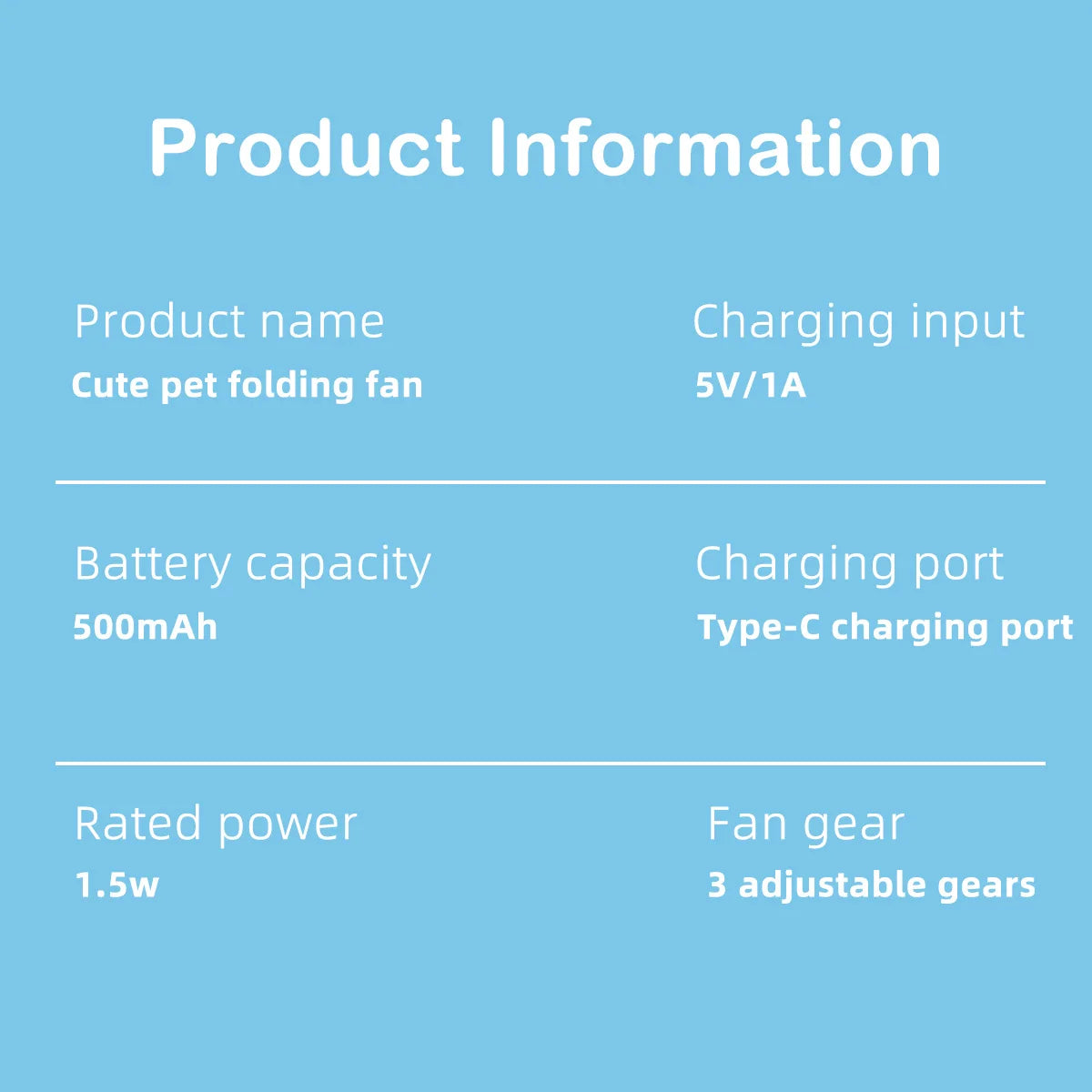 Super Mini Handheld Fan USB Rechargeable Fan 3-speed Adjustable Suitable Portable Camping Small Fans for Travel Outdoor Use