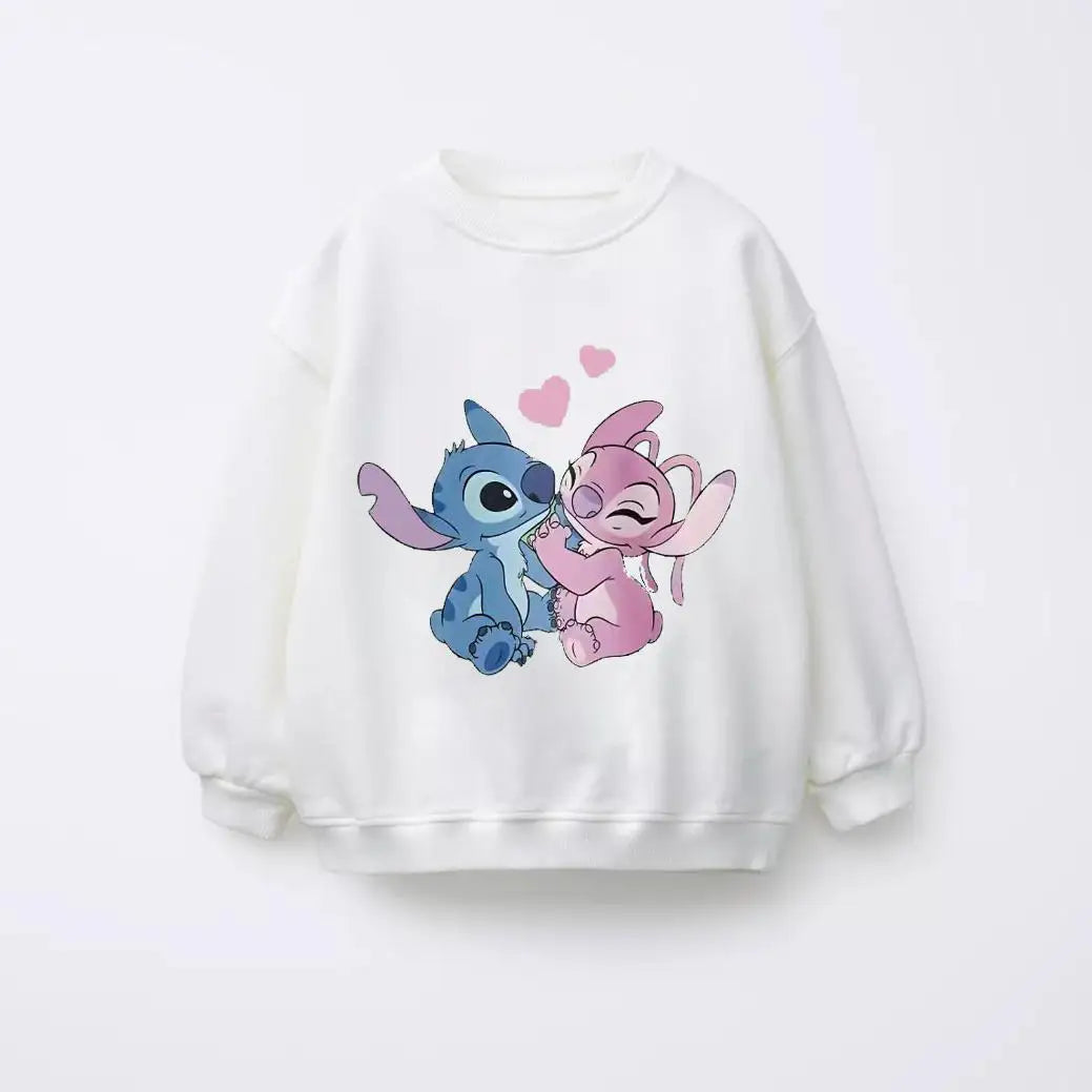 Kids Cartoon Fashion Costume Girls New Round Neck Tops Printed Long Sleeve Autumn Wear Toddler Boys Loose Thin Sweatshirts