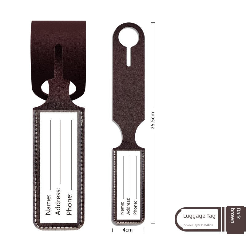 All-in-One Thickened Pu Luggage Tag Bags Anti-Lost Consignment Listing Signboard Travel Tag Printed Custom Logo