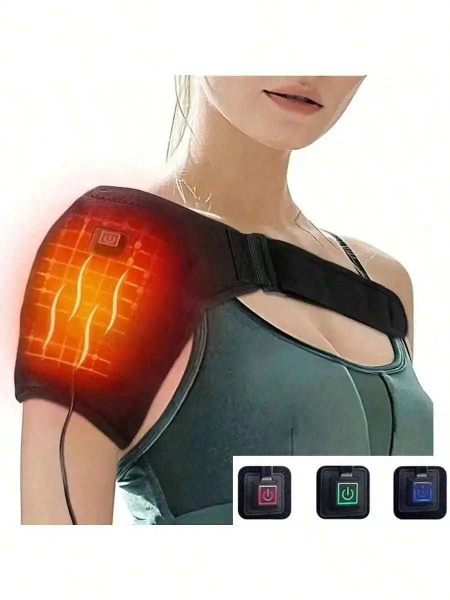 2026 USBElectric Heating Shoulder Massage Heated Back Shoulder Brace Adjustable Heating Shoulder Massage Arm Muscle Relaxation