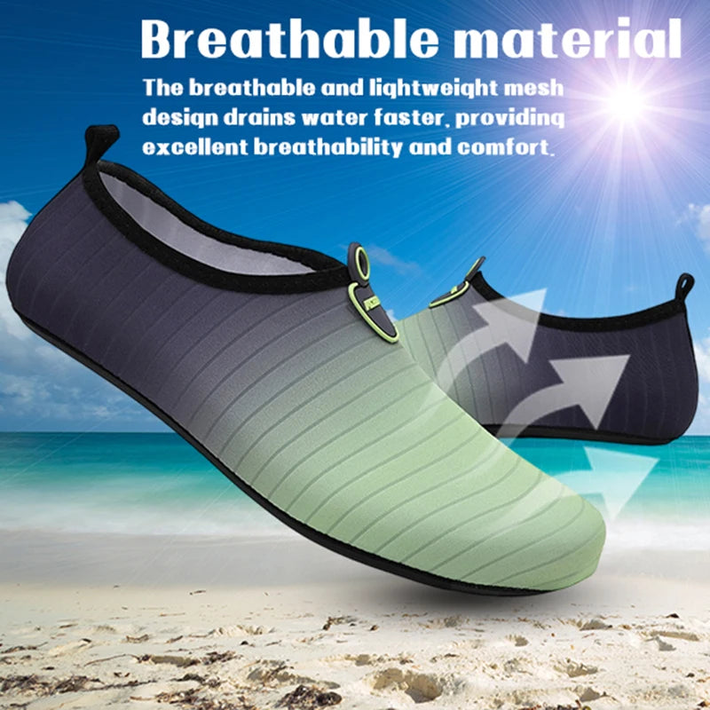 Unisex Water Shoes Soft Beach Non-Slip Aqua Shoes Quick Dry Breathable Swimming Diving Snorkeling Sneaker Socks Slipper