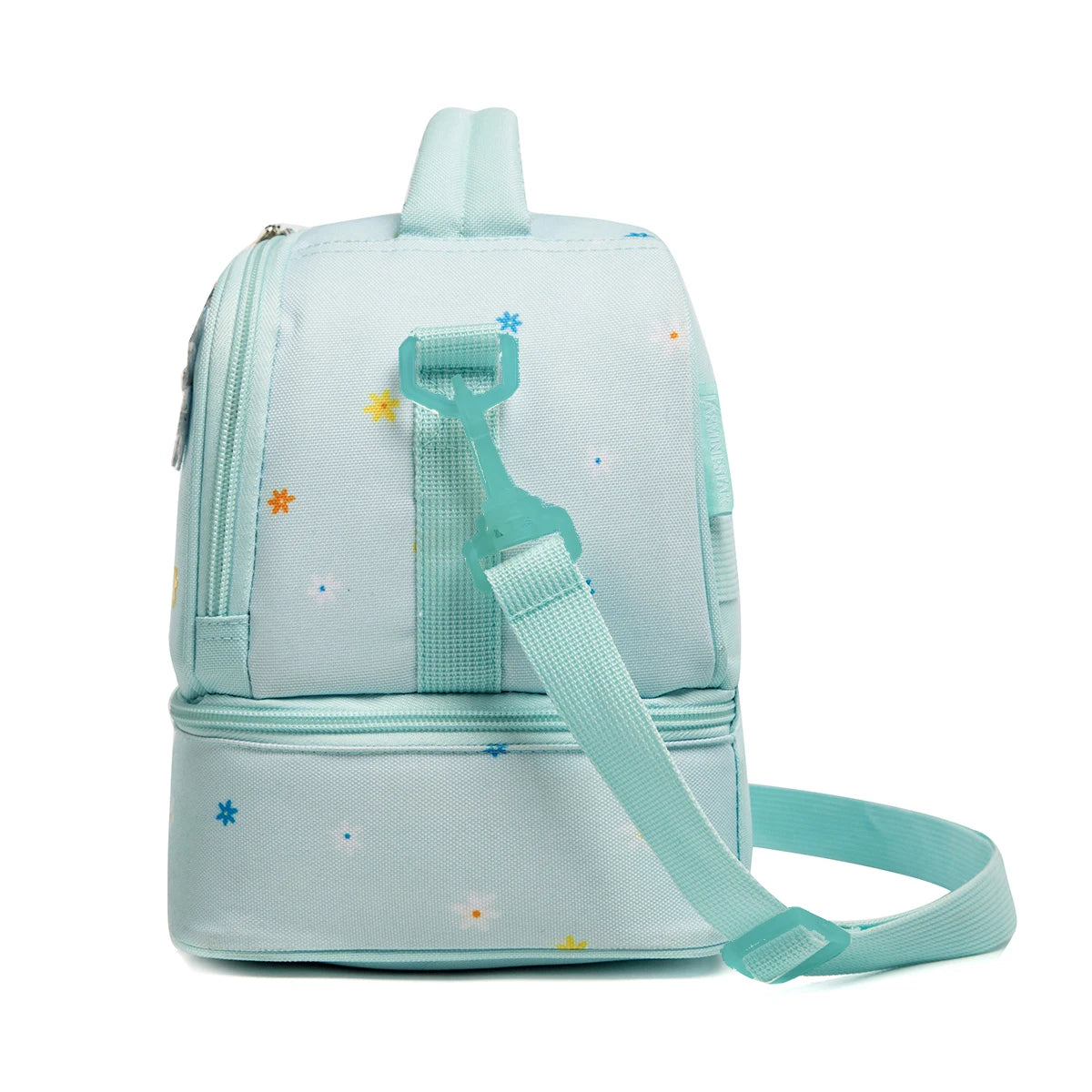 Kids Dual Compartment Lunch Bag for Girls, Double Decker Cooler Insulated Lunch Box Large Meal Tote for Kids