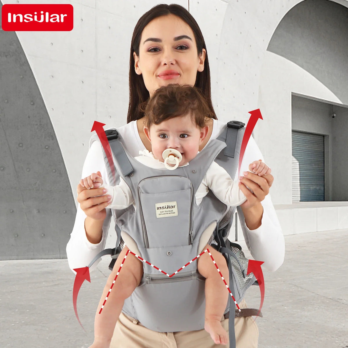 Baby Four Seasons Style Carrier Multi-functional Child Waist Stool Breathable Waist Stool With Hip Seat Front Hold Portable 0-2Y