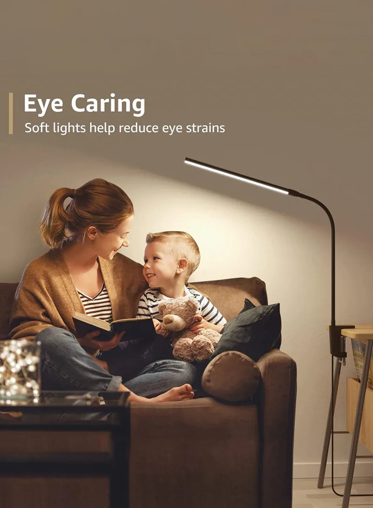 LED Double/Single Head Reading Desk Lamp Foldable Swing Arm Table Lamp with Clip Dimmable Workstation Office PC Eye Protection