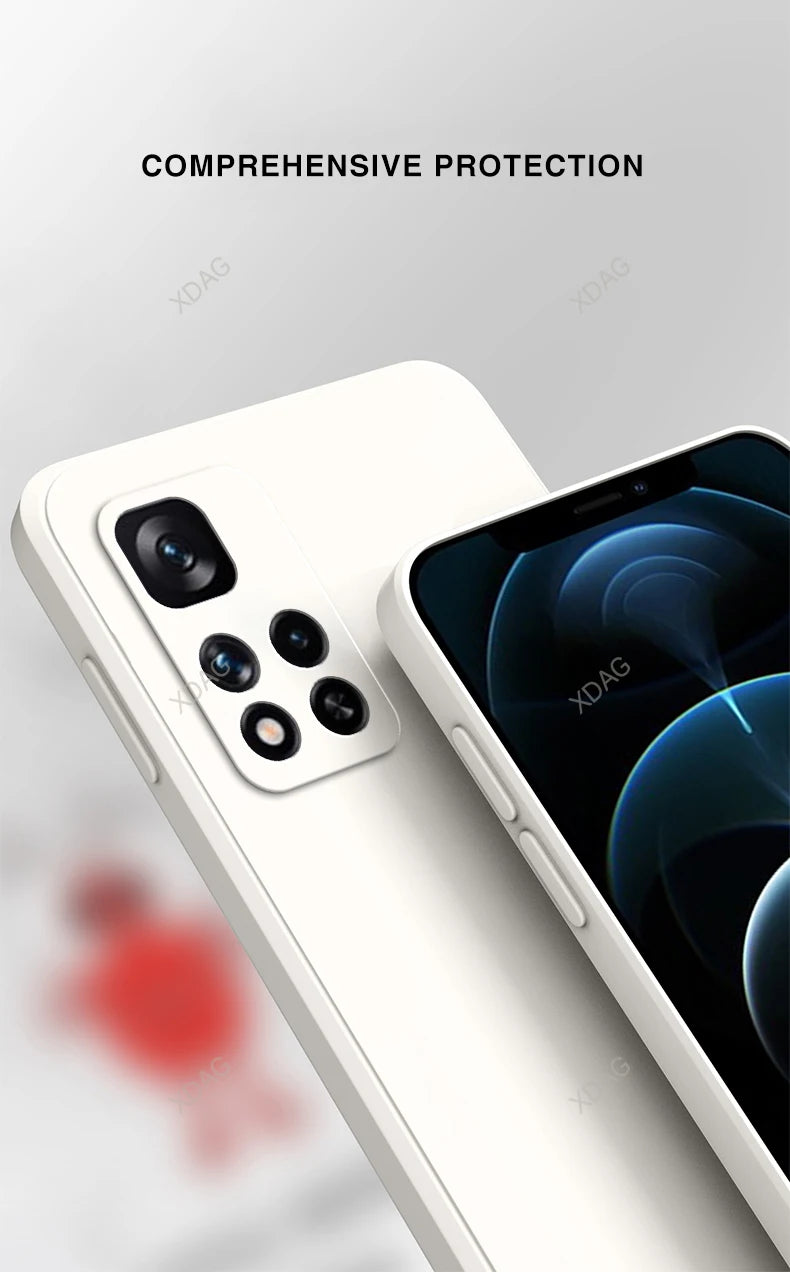 Funda Liquid Silicone Phone Case for Xiaomi Redmi Note11 Note 11 11E 11T Pro Plus 11Pro 11TPro Pro+ 11S 11SE 5G Soft Plain Cover