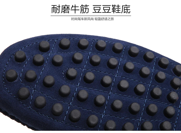 Men's Casual Fashion Genuine Leather Loafers Moccasins Slip-On Driving Shoes 38-50 Size Range Male Flats Comfort Footwear