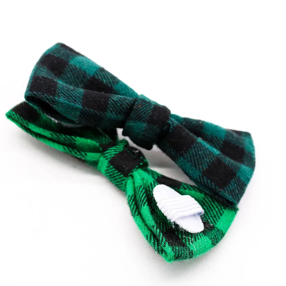 50pcs Cotton Glaid Dog Bowtie Sliding Pet Dog Collar Bow Bulk Small Doga CataBow Tie For Dogs Pets Grooming Dog Accessories