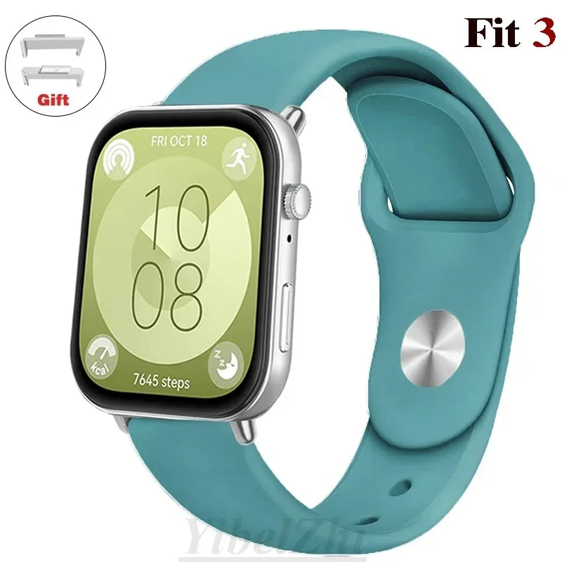 sport Band For Huawei Watch FIT 3 Strap smartwatch Silicone Official 1:1 correa for Huawei Watch fit3 2024 watchband Accessories